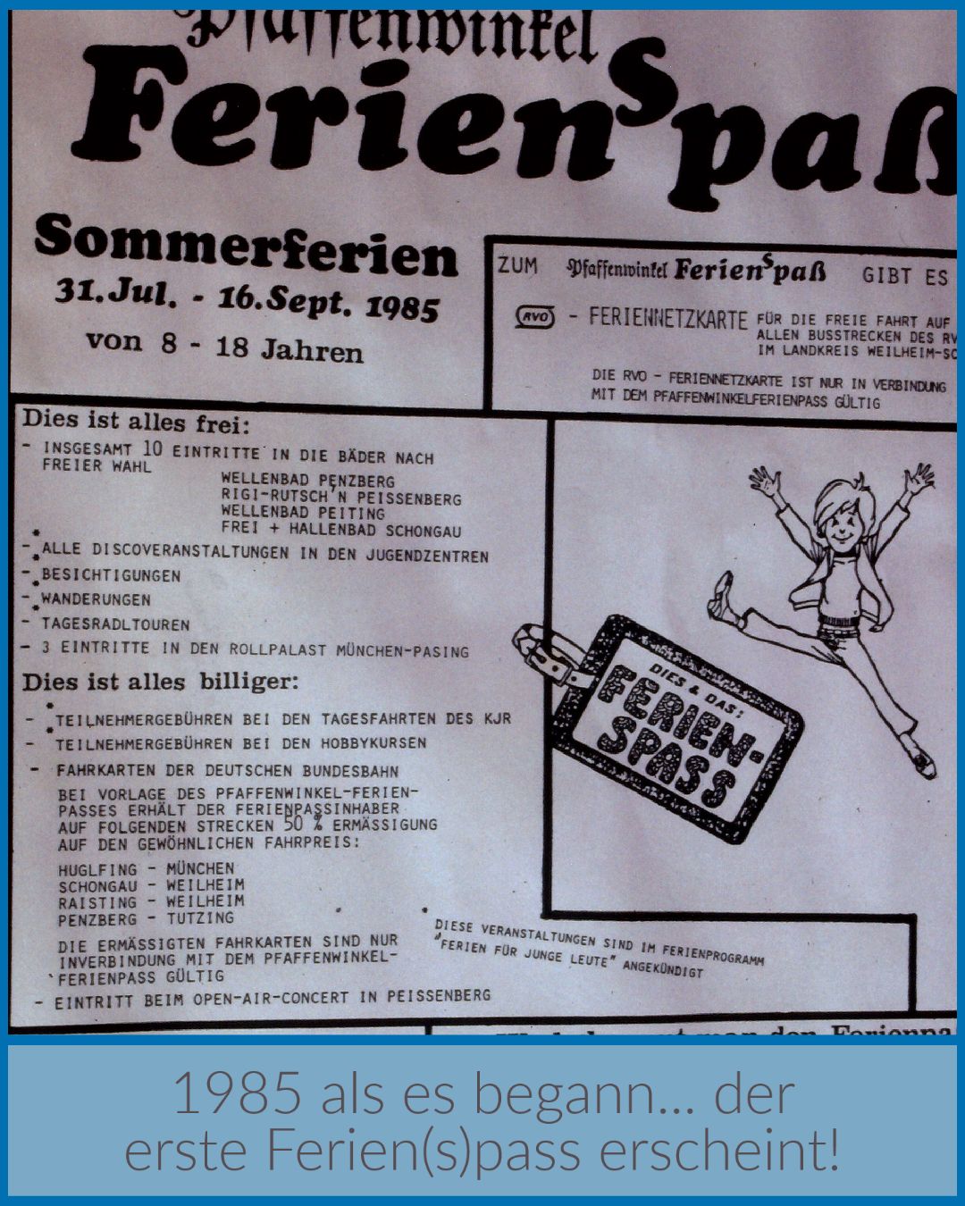 Der Ferien(s)pass früher