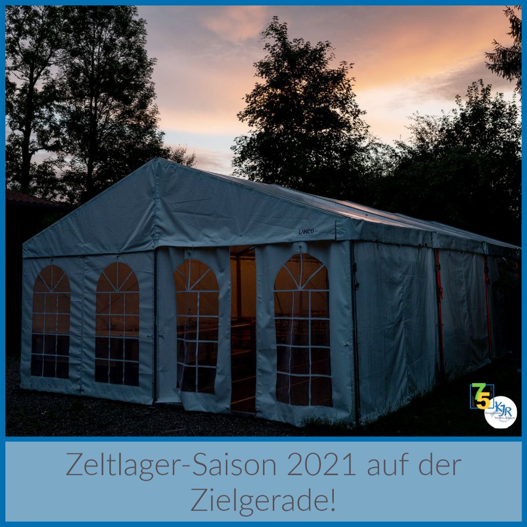 Zeltplatz auf der Zielgerade