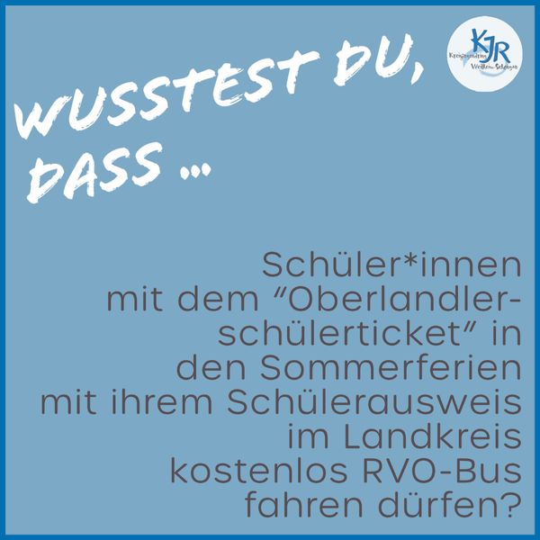 wusstest du das... Oberlandticket